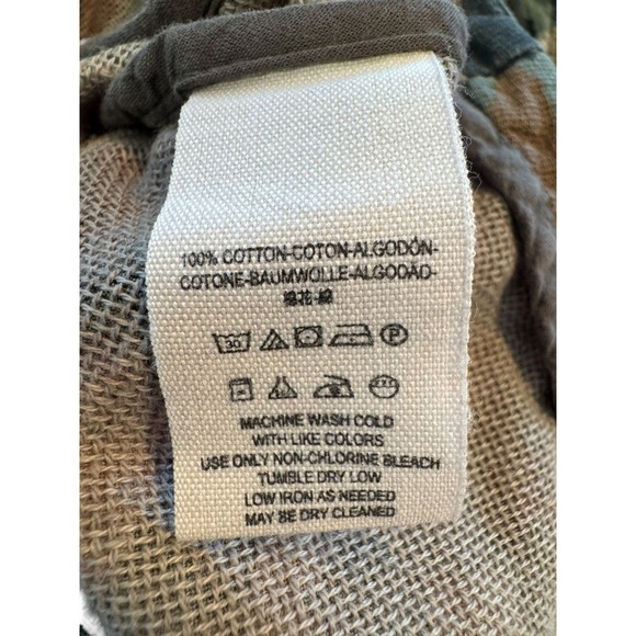 Free People Camo Military Jacket Button Up Cotton Blend Fitted Casual Coat Sz 0 - Picture 5 of 10